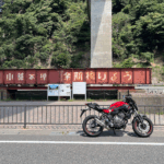 余部鉄橋　バイク